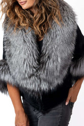 Women's exclusive alpaca coat Ablena Black